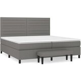  Krevet s oprugama i madracem tamnosivi 200 x 200 cm od tkanine | shoptok.hr