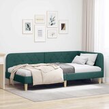  Kutni okvir kreveta Tamnozelena 100 x 200 cm tkanina | shoptok.hr