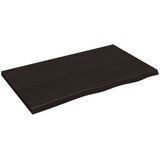  Zidna polica tamnosmeđa 100x60x(2-4) cm od obrađene hrastovine | shoptok.hr