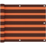 vidaXL Balkonsko platno oranžno in rjavo 75x600 cm oksford blago Cene