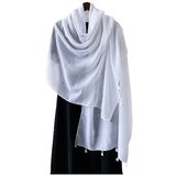 INF Enobarvna ruta - mehak in eleganten poliester (200x80 cm) White, (21778778) | Shoptok.si