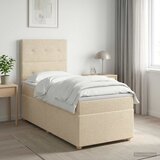  Boxspring krevet s madracem Krem 90 x 200 cm Tkanina Cijene
