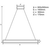  LED luster na sajli, prigušiva, LED/80W/230V 3000-6500K, zlatna + daljinski upravljač | Eponuda.com