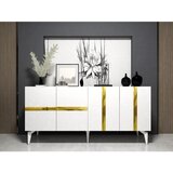 Hanah home vania - white, gold whitegold console Cene