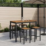  Stol za bar u vrtu Prirodna i crna 108,5 x 55 x 105 cm Cijene