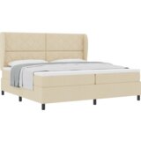 Box Spring postelja z vzmetnico - Krem - 200x200 cm Tkanina, (22081107) | Shoptok.si
