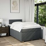  Krevet box spring s madracem tamnosivi 120 x 190 cm tkanina | shoptok.hr