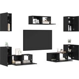  Set TV komoda Zidne 7 pcs Crni hrast Konstruirano drvo | shoptok.hr