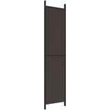 Sobna pregrada s 4 panela smeđa 200 x 220 cm od tkanine | shoptok.hr