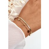 Kesi Women's snake bracelet with golden flowers Cene