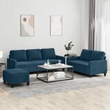  3-dijelni set sofa s jastucima plavi baršunasti | shoptok.hr