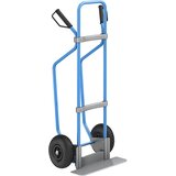 eurokraft pro voziček za prevoz vreč z drsnimi sanmi, modre barve, nakladalna površina šxg 450 x 160 mm, pocinkana izvedba, kolesa z zračnico, od 5 ko | Shoptok.si