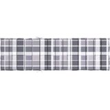  Jastuk za ležaljku sivi karirani 200 x 70 x 3 cm tkanina Oxford | shoptok.hr