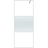 Pregrada za tuš bijela 80 x 195 cm s prozirnim staklom ESG | shoptok.hr