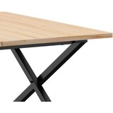  Stolić za kavu X-oblika 90x90x45 cm borovina i čelik | shoptok.hr