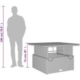 vidaXL Vrtni stol bež 110 x 110 x 71 cm od poliratana i drva bagrema | shoptok.hr