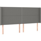  LED uzglavlje tamnosivo 183 x 16 x 118/128 cm od tkanine | shoptok.hr