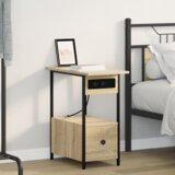 vidaXL Noćni ormar sonoma hrast 60 x 30 x 61 cm Konstruirano drvo | shoptok.hr