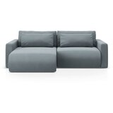 Cosmopolitan Design Prljavo plava baršunasti sklopiva/s prostorom za odlaganje kutna garnitura Belfast – | shoptok.hr