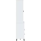  Visoka komoda VIKEN bijela 80 x 40 x 200 cm od masivne borovine | shoptok.hr