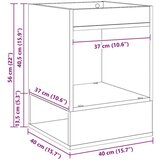  Konačna Stolić Crni hrast 40 x 40 x 56 cm Konstruirano drvo | shoptok.hr