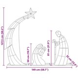 vidaXL Jaslice Toplo bela 149 x32 x 127.5 cm Poliester | Shoptok.si