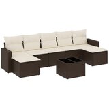  8-dijelni set vrtnih sofa s jastucima smeđi od poliratana | shoptok.hr