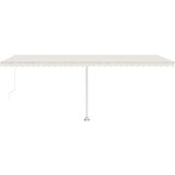  Tenda na ručno uvlačenje s LED svjetlima 600 x 300 cm krem | shoptok.hr