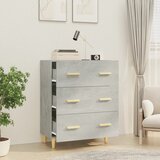  Komoda siva boja betona 70x34x90 cm od konstruiranog drva | shoptok.hr