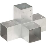 vidaXL spojnik za stupove u x-obliku od pocinčanog metala 91 x 91 mm | shoptok.hr