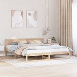 vidaXL okvir postelje Naravni Trden borov les 200 x 200 cm | Shoptok.si