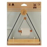 Tendance držač toalet papira samolepljivi 19X18.3X4 cm metal/bambus crna 91047103 | ePonuda.com