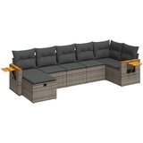 vidaXL 7-dijelni set vrtnih sofa sivi od poliratana | shoptok.hr