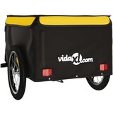 vidaXL Teretna prikolica za bicikl crno-žuta 45 kg željezna | shoptok.hr