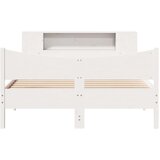 vidaXL Posteljni okvir brez vzmetnice bel 140x190 cm trdna borovina | Shoptok.si