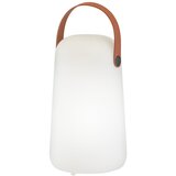 Fischer & Honsel Bela/rjava LED namizna svetilka (višina 21 cm) Collgar – Cene