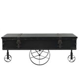 Maison Chic Klubska mizica - kavna mizica - Nizka mizica mediapan in les jelke 110x55x43 cm, (21754447) | Shoptok.si