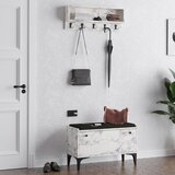 Hanah home marble Carrara Marble Shoe Cabinet