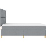  Krevet s box springom s madracem svjetlosiva 140x190 cm tkanina | shoptok.hr