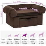 SOFA za pse s ladicom smeđa 75 x 50 x 38 cm plišana | Eponuda.ba