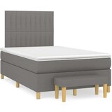  Krevet box spring s madracem tamnosivi 120 x 190 cm tkanina | shoptok.hr