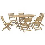  7-dijelni vrtni blagovaonski set od masivnog bagremovog drva | shoptok.hr