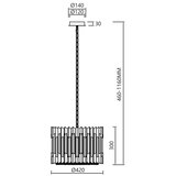  Luster na lancu RITZ 7xE14/40W/230V, prečnik 42 cm, zlatna | Eponuda.com