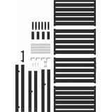  Vrtna vrata s mogućnošću zaključavanja crna 100x200 cm aluminijska | shoptok.hr