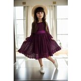 Dewberry N8712 Princess Model Girls Dress with Hat & Lace-MOR | shoptok.hr