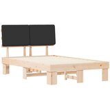  Krevetni okvir s tapiciranim uzglavljem Crna 120 x 200 cm | shoptok.hr