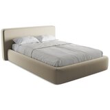Makamii Bež tapecirani bračni krevet s prostorom za odlaganje s podnicom 140x200 cm Kiana – | shoptok.hr