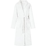 vidaXL Kopalni plašč brez kapuce Bela s Flanel | Shoptok.si