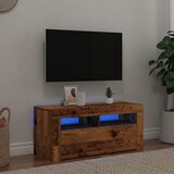 vidaXL TV omarica z LED starinski les 90x35x40 cm inženirski les Cene