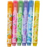  Highlighters In Pen Fruit Stamps Colored Scented 6 Pcs | shoptok.hr